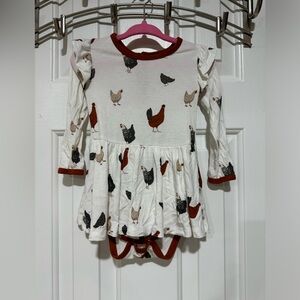 Kyte baby Long Sleeve Twirl Bodysuit Dress